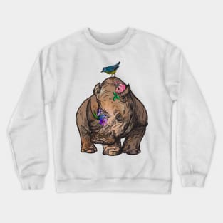 Cute rhino Crewneck Sweatshirt